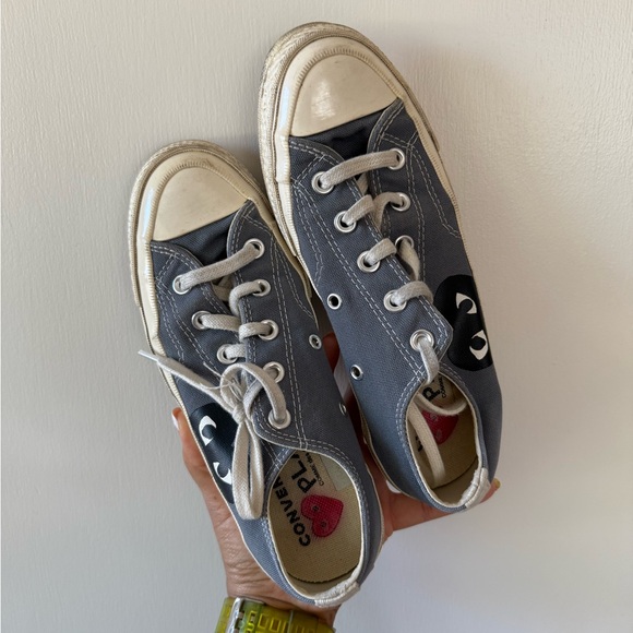 Converse Gray and White Canvas Sneakers - Picture 5 of 12